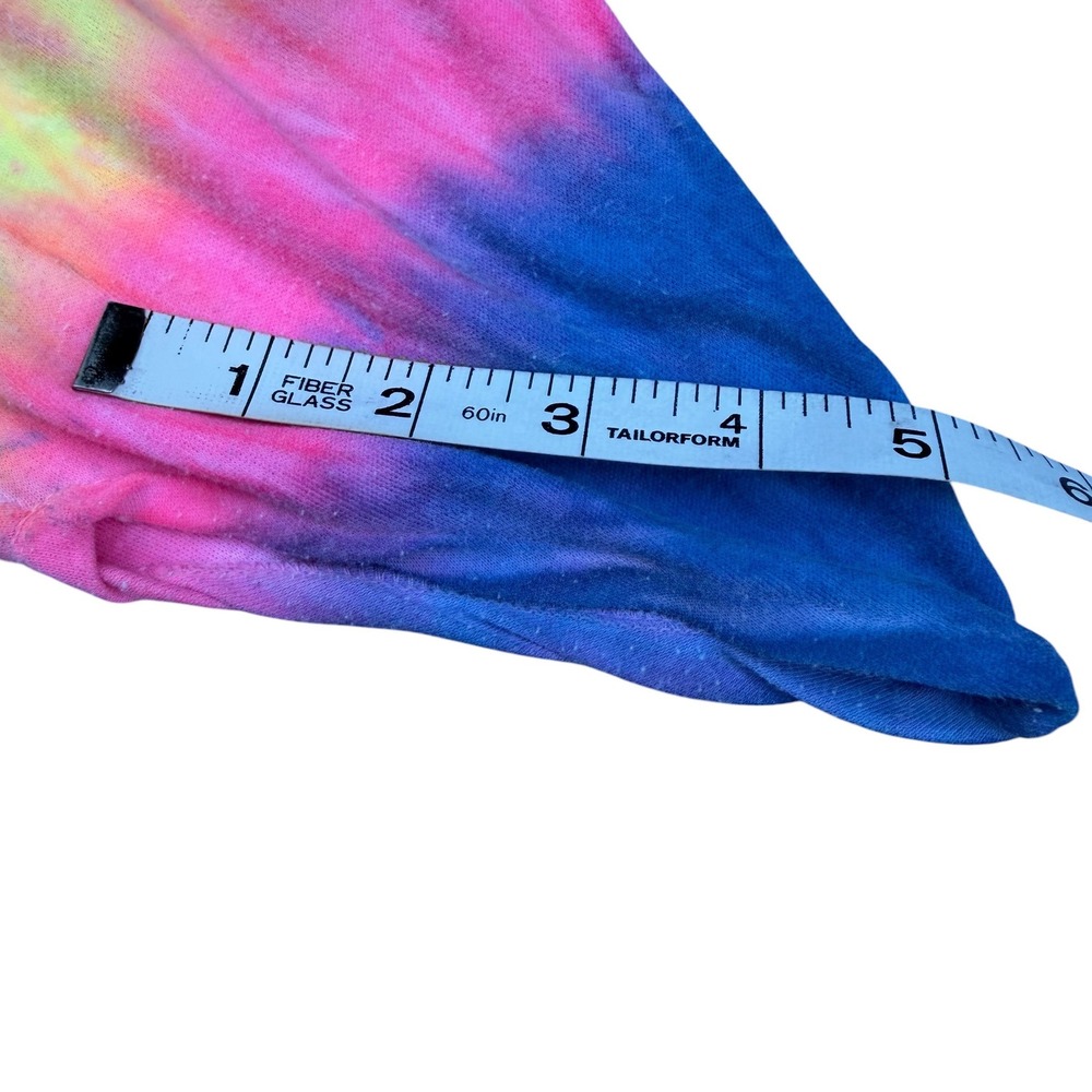 Vintage Neon Tie Dye 2Pc Set Suspender Crop Top Harem Pants Dopamine Dressing M - Picture 4 of 16